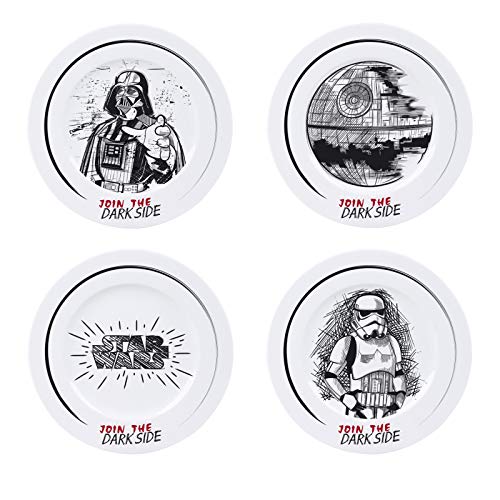 ABYstyle - Star Wars - Set de 4 Platos de Postre - Join the Dark Side