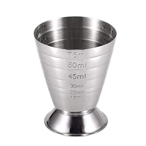 ACAMPTAR Taza De Medición Medidor De Onza Jigger Bar Mezclador De Cócteles Licor Taza De Medición Mojito Medidor Leche Taza De Café De Acero Inoxidable