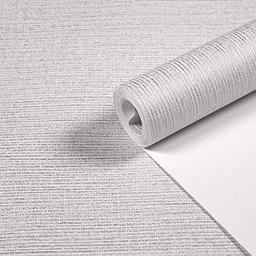 ACCEY Moderno Simple Pigmento puro Color Arpillera Imitación Papel pintado de lino Raya Nuevo Estilo chino Sala de estar Dormitorio Ingeniería Papel tapiz-Dark Hemp_ Papel tapiz solamente