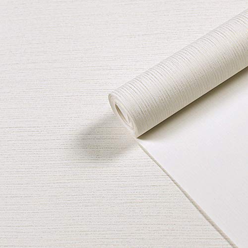 ACCEY Moderno Simple Pigmento puro Color Arpillera Imitación Papel pintado de lino Raya Nuevo Estilo chino Sala de estar Dormitorio Ingeniería Papel tapiz-Dark Hemp_ Papel tapiz solamente
