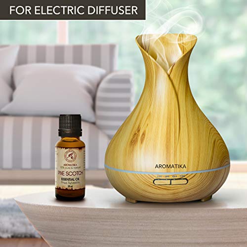 Aceite Esencial de Pino 20ml - Aceite Escocés de Pino - 100% Puro y Natural - Sin diluir - usos para Aliviar la Tensión - Relájese - para la Belleza - Aromaterapia - Masaje - SPA - Baño - Difusor