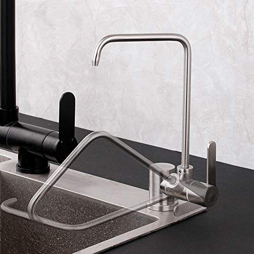 Acero inoxidable 304, grifo cocina osmosis abatible, grifo cocina y osmosis, ventana interna plegable, grifo,1/2"o 1/4"-Grifo puro plegable en ángulo recto