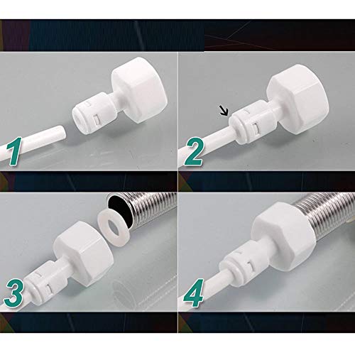 Acero inoxidable 304, grifo cocina osmosis abatible, grifo cocina y osmosis, ventana interna plegable, grifo,1/2"o 1/4"-Grifo puro plegable en ángulo recto