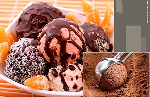 Acero Inoxidable Hielo Crema Scoop con Disparador para Galletas Frutas, Cocina Acero Cucharada del Helado de Acero (Small)