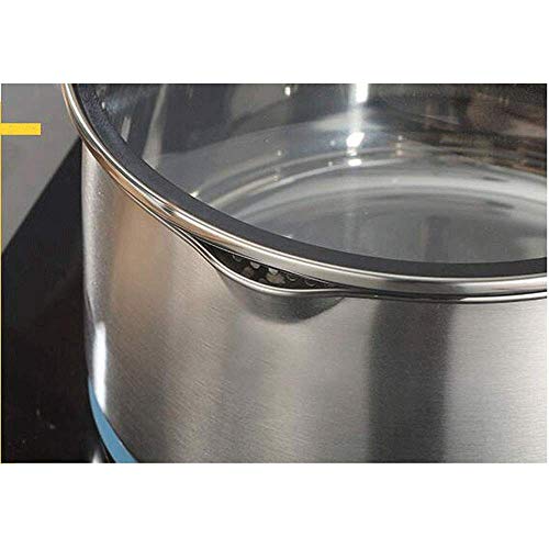 Acero inoxidable Todos los días Pan con tri-capa base, Chefrsquo; s horizontal con tapa de vidrio, recubierto de silicona mango ergonómico Loop, multipropósito Menú del Mayordomo con tapa, cacerola de