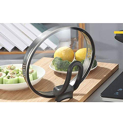 Acero inoxidable Todos los días Pan con tri-capa base, Chefrsquo; s horizontal con tapa de vidrio, recubierto de silicona mango ergonómico Loop, multipropósito Menú del Mayordomo con tapa, cacerola de