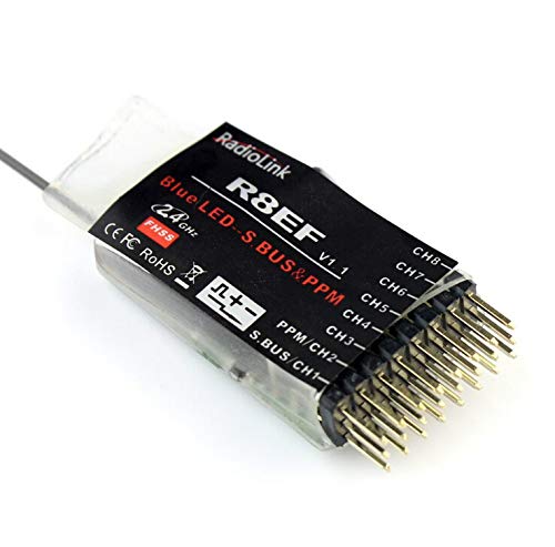 ACHICOO R8EF 2.4 G 8 Canales FHSS 8 Canales Receptor para T8FB Soporte S-Bus PPM PWM Señal Quadcopter Multicopter Avión