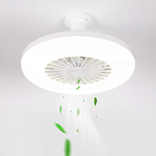 ACHNC Ventilador de Techo Pequeño Con Luz, 36W Moderna Simple LED Lámpara de Techo Con Ventilador Para Dormitorio Balcón Baño Cocina Restaurante Estudio Infantil Iluminación, E27