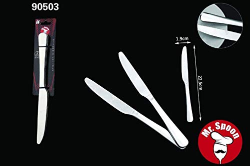 Acobonline 6 Cuchillo de Mesa Acero Inoxidable Cuberteria Colección Minimal (Coleccion Minimal, Cuchillo de Mesa)