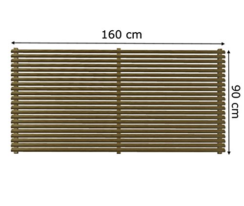 AD servicios Panel de Madera Separador para Vallas o techos, de Madera tratada 160x90 cm