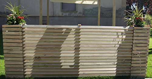 AD servicios Panel de Madera Separador para Vallas o techos, de Madera tratada 160x90 cm