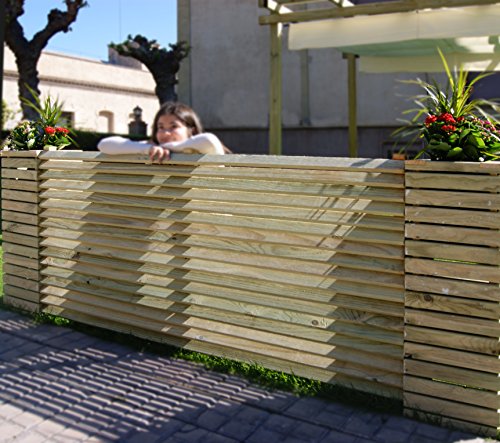 AD servicios Panel de Madera Separador para Vallas o techos, de Madera tratada 160x90 cm