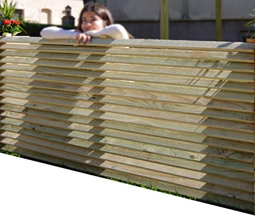 AD servicios Panel de Madera Separador para Vallas o techos, de Madera tratada 160x90 cm
