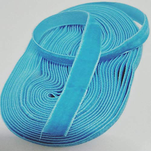 Adg 5yard / Lot 3/8"Tela de múltiples Opciones de Accesorios de Color Blanco de Encaje de Terciopelo Banda de la Cinta del Pelo de la Cinta de Terciopelo de Banda Ancha de 10 mm,Negro