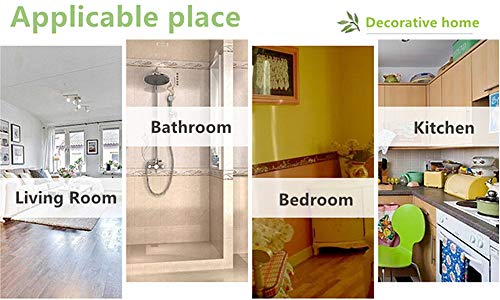 Adhesivo decorativo para pared con diseño de flores, color rosa, para baño, cocina, techo, azulejos de salpicadura, impermeable, extraíble 10 cm por 10 metros
