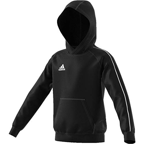 Adidas CORE18 Hoody Y Sudadera, Unisex Niños, Negro/Blanco, 128