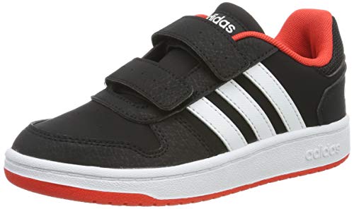 Adidas Hoops 2.0 CMF C, Zapatos de Baloncesto Unisex Niños, Multicolor (Core Black/FTWR White/Hi/Res Red S18 B75960), 32 EU