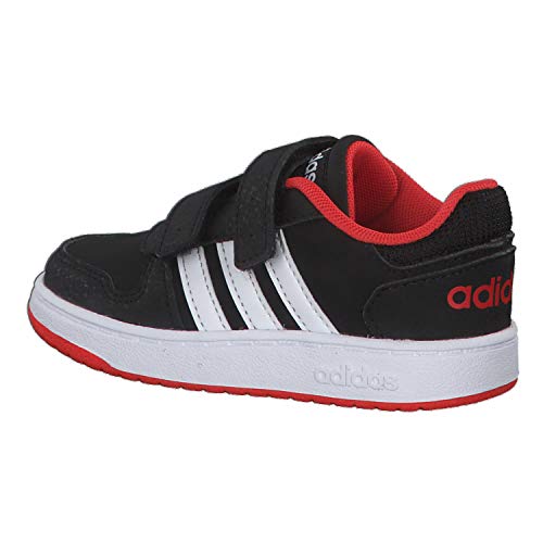 Adidas Hoops 2.0 CMF I, Zapatillas Unisex bebé, Negro (Core Black/Footwear White/Hi/Res Red 0), 25 EU