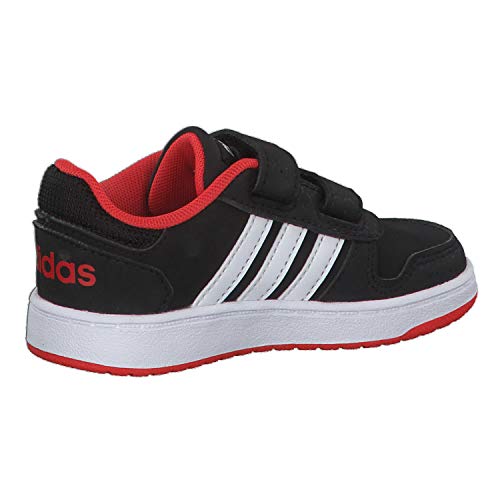 Adidas Hoops 2.0 CMF I, Zapatillas Unisex bebé, Negro (Core Black/Footwear White/Hi/Res Red 0), 25 EU