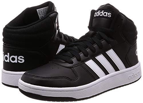 adidas Hoops 2.0 Mid, Zapatos de Baloncesto para Hombre, Negro (Core Black/FTWR White/Core Black Core Black/FTWR White/Core Black), 43 1/3 EU