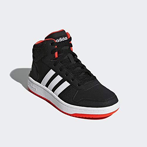 Adidas Hoops Mid 2.0 K, Zapatillas Altas Unisex Niños, Negro (Core Black/Footwear White/Hi/Res Red 0), 35 EU