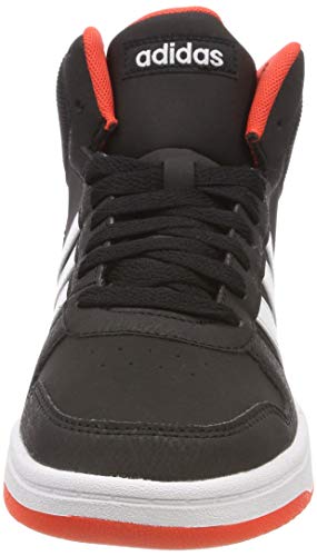 adidas Hoops Mid 2.0 K, Zapatillas Altas Unisex Niños, Negro (Core Black/Footwear White/Hi/Res Red 0), 38 2/3 EU