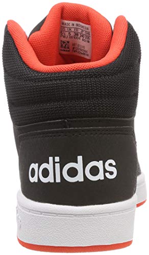 adidas Hoops Mid 2.0 K, Zapatillas Altas Unisex Niños, Negro (Core Black/Footwear White/Hi/Res Red 0), 38 2/3 EU
