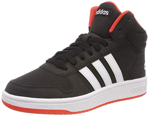 adidas Hoops Mid 2.0 K, Zapatillas Altas Unisex Niños, Negro (Core Black/Footwear White/Hi/Res Red 0), 38 2/3 EU