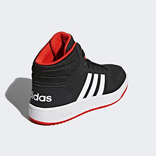 adidas Hoops Mid 2.0 K, Zapatillas Altas Unisex Niños, Negro (Core Black/Footwear White/Hi/Res Red 0), 38 2/3 EU