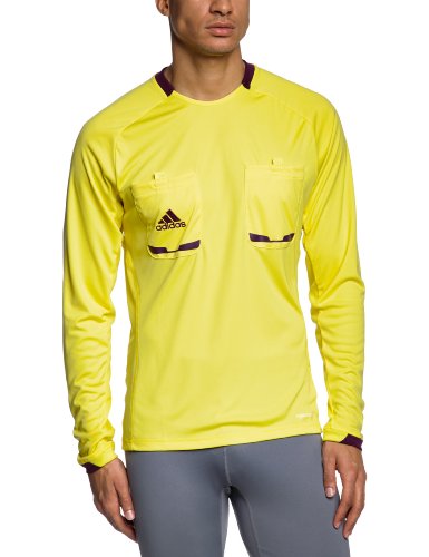 adidas Referee 12 - Camiseta de Manga Larga para árbitro Amarillo Lemon Peel/Purple Beauty F10 Talla:Extra-Large