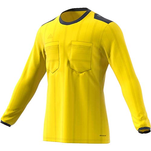 adidas UCL Ref JSY LS Camiseta de Manga Larga Arbitraje UEFA Champions League, Hombre, Amarillo (Amaril), L