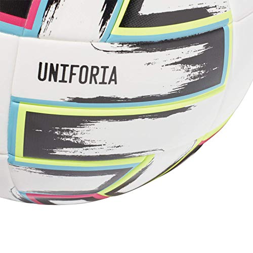 adidas UNIFO LGE XMS Balón de Fútbol, Men's, White/Black/Signal Green/Bright Cyan, 5
