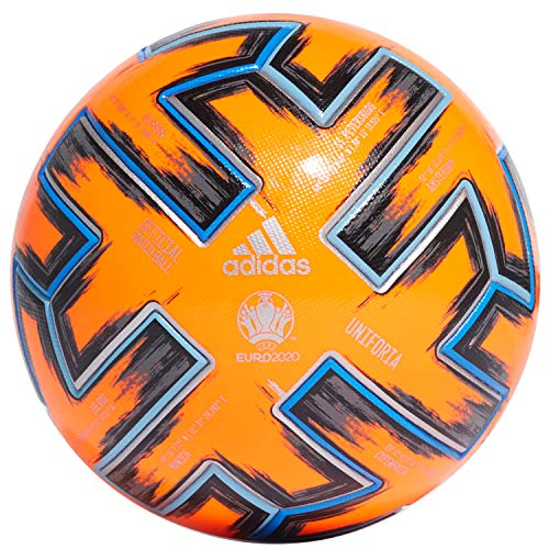 adidas UNIFO Pro WTR Balón de Fútbol, Men's, Solar Orange/Black/Glory Blue, 5