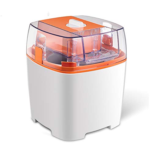 Admir Eléctrico Máquina para Hacer Helados con Congelador Incorporado,Soft Máquina De Helados Domésticos Niños,Pequeño Máquina para Hacer Hielo Contraparte Naranja