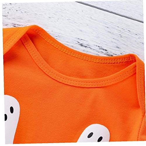 Adore store Halloween del Mono del bebé bebé de la Historieta Impresa Cuerno Manga Body Ropa Creativo de Halloween del Mono Precioso para bebé 73cm 1Ponga Amarillo