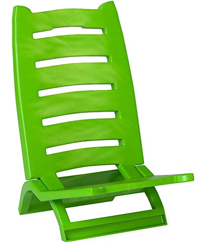 ADRIATIC 289/V - Silla de Playa Plegable de plástico para Piscina o Playa, Color Verde y Rojo, Juego de 1