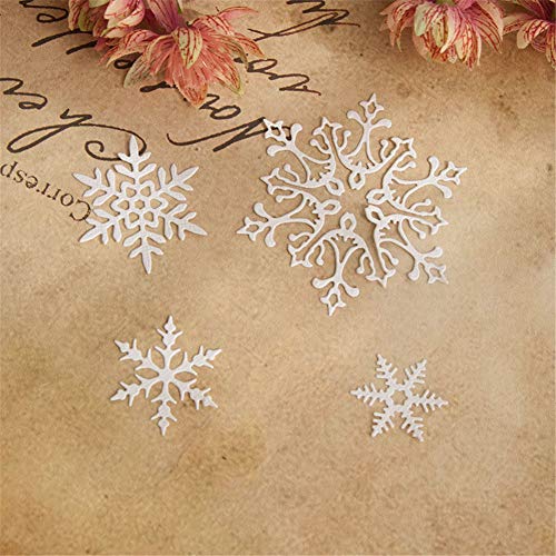 Aeromdale Scrapbooking Troqueles de corte 4 unids Copo de nieve de Navidad Troqueles de corte Plantillas de troquelado DIY Papel Álbum de tarjetas Craft Pequeños objetos prácticos