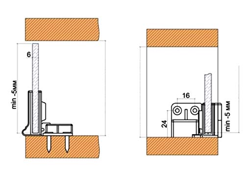 AERZETIX: 2x Bisagras para puerta de vidrio cristal C41061