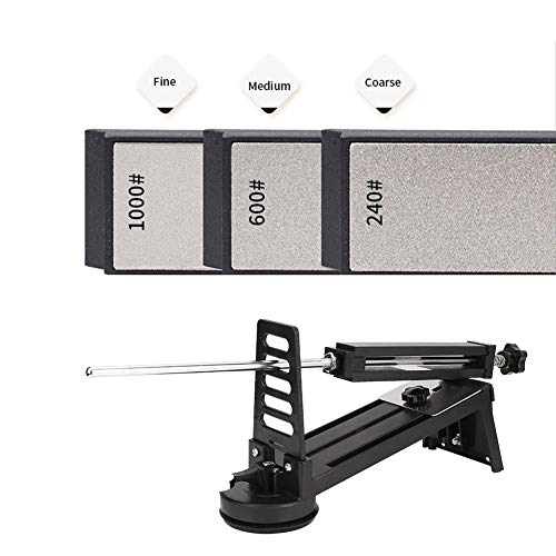 Afilador de ángulo fijo, kit de afilado de cuchillos de piedra de afilar de cocina, herramientas del sistema de sujeción de piedra de afilar con manual de instrucciones