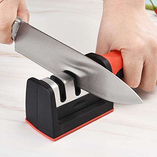 Afilador De Mano Profesional, Afilador De Mano De 3 Etapas, Juego Con Tijeras Pequeñas Y Pelador