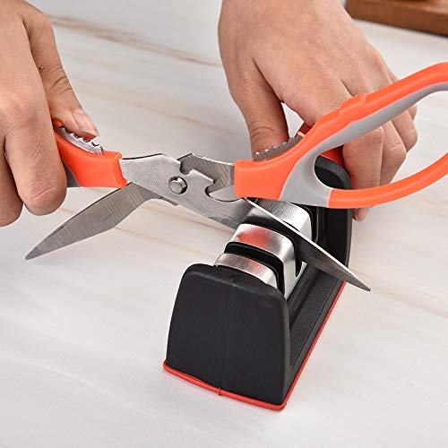 Afilador De Mano Profesional, Afilador De Mano De 3 Etapas, Juego Con Tijeras Pequeñas Y Pelador