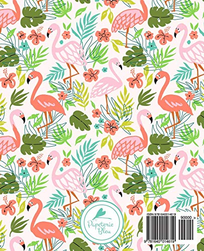 Agenda escolar 2018-2019: 190 x 235 mm : Agenda 2018-2019 semana vista español : 160 g/m² : Agenda semanal 12 meses: flamencos rosados en trullo 4619