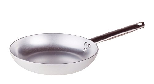 Agnelli ALMA111BB24 Ollas Sartén para saltear de bajo Acampanado con Mango Tubular, Aluminio Profesional de 3 mm, 24 cm