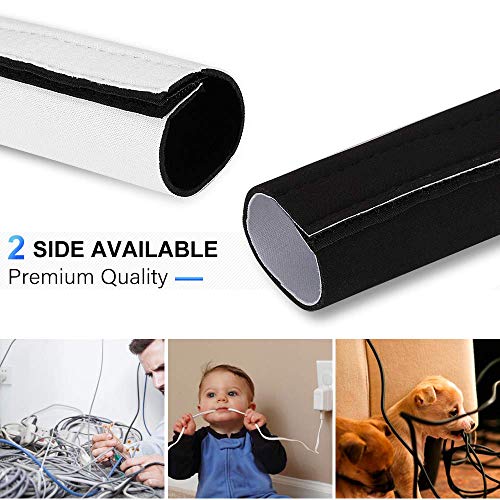 AGPtEK - Organizador de Cables En Material Elastico De Neopreno ( longitud 149cm x 10 cm de amplia), 1 pieza