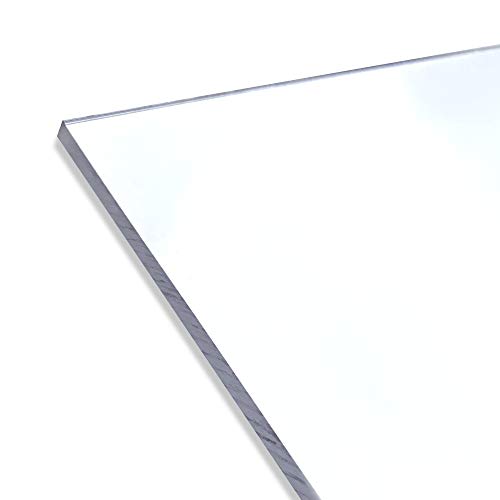 A+H - Lámina de plástico PET similar al plexiglás, 2000 x 1000 x 2 mm con lámina protectora en ambos lados