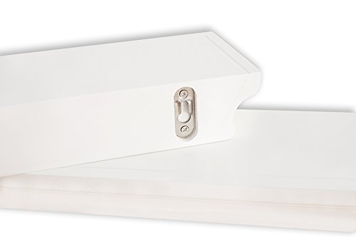 AHDECOR Estantes Flotante para Libros CDs Estanterías de Pared Juego de 3, Blanco