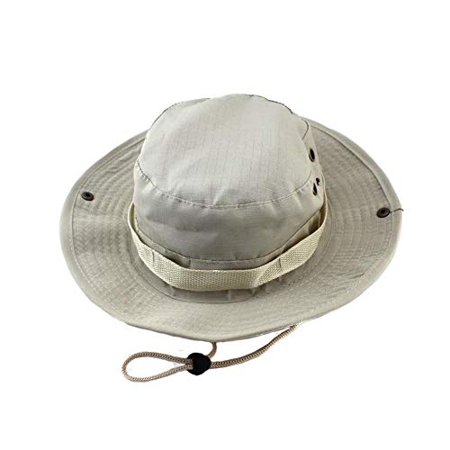 AHECZZ Sombrero,Otoño Unisex Sombreros de Cubo Camuflaje Hombres Sombrero Pesca Barbacoa Sombrero de Escalada de montaña Beige