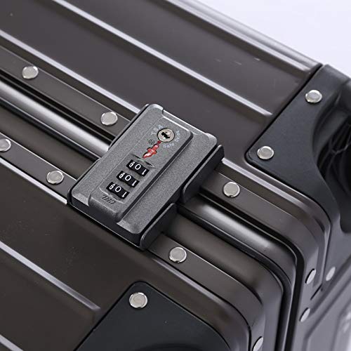 AHJSN 20"26" 29"Pulgadas Aluminio Magnesio Aleación Trolley Equipaje Hombres Negocios Full Metal Suitcase Mujeres Estuche de Viaje 29" Hierro Gris