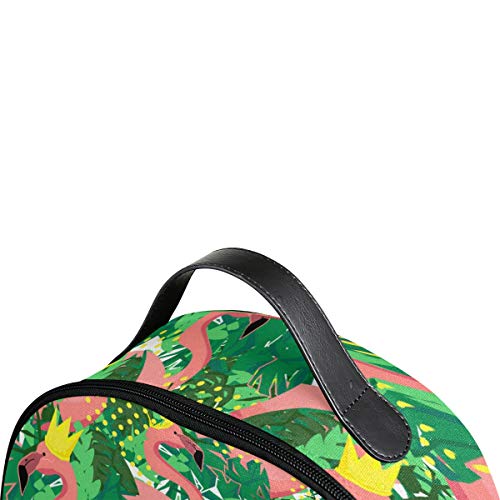 Ahomy Mochila Escolar Acuarela Flamenco Corona Hojas Mochila de Hombro para niñas niños