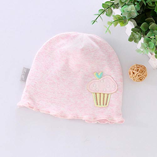 Aibccr Cappello Bimbo Cotone ricamato Doppio Strato, copricapo Neonato, Cappuccio Bimbo, Cappello Pizzo, Cotone colorato